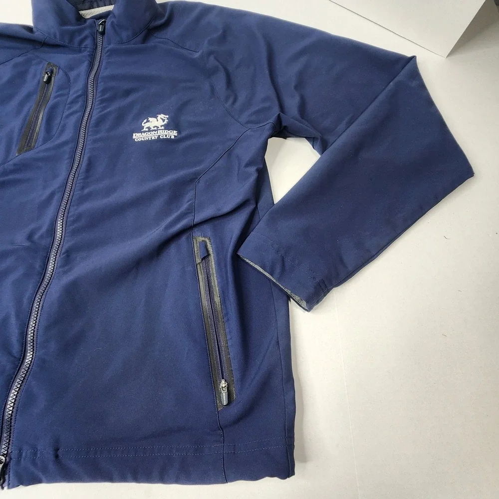 Zero Restriction Jacket Mens Medium Blue Tour Series Full Zip Golf Dragon Ridge